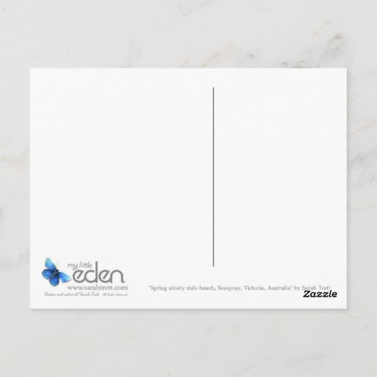 春90マイルビーチ(オーストラリア) ポストカード (裏面)