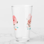 春!! – かわいいマンガ豚2匹 タンブラーグラス (右)