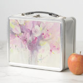 春|の柔らかいピンクの花束でかわいらしい メタルランチボックス (インサイチュ)