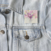 春|の柔らかいピンクの花束でかわいらしい 缶バッジ (インサイチュ)