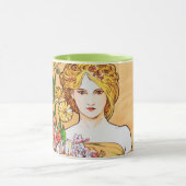 春、アルフォンスミュシャ マグカップ (中央)