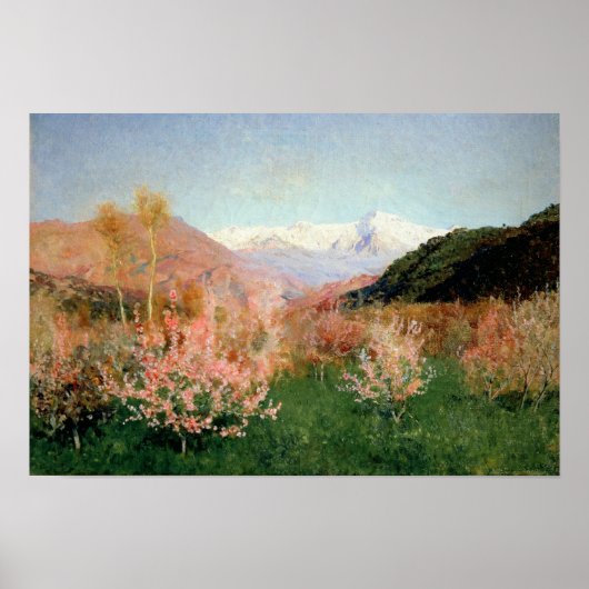 春，イタリア， 1890 ポスター (正面)