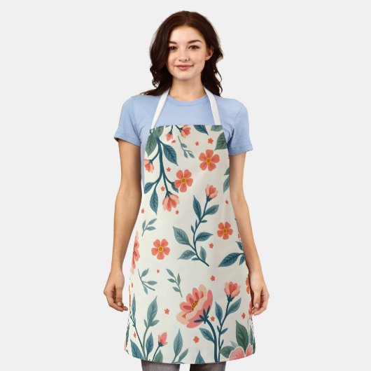 春 エプロン (着用した状態)