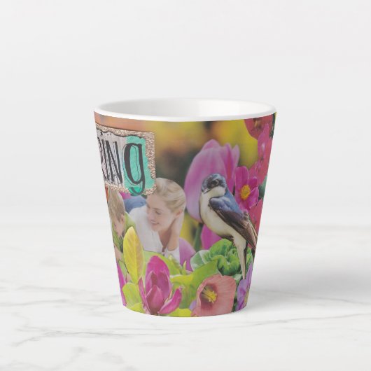 春 カフェラテマグ (正面)