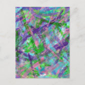 春:カラフル抽象芸術 ポストカード (正面)