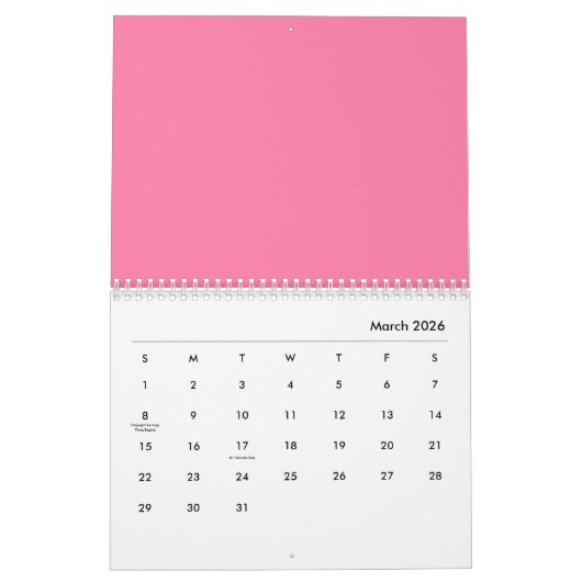 春 カレンダー (3月 2026)