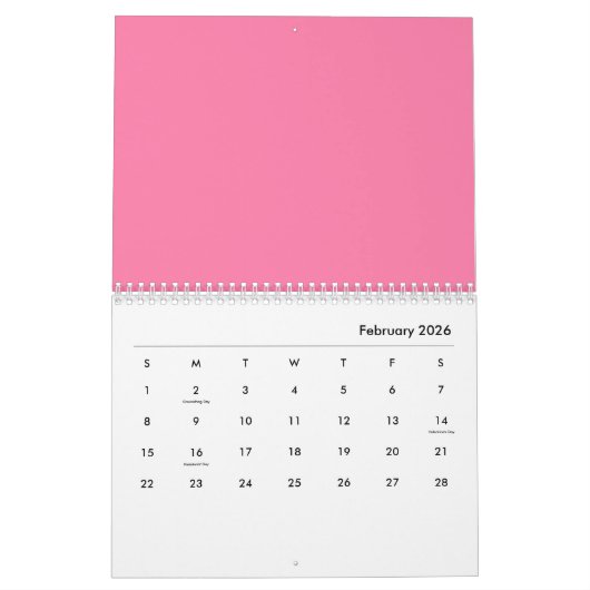 春 カレンダー (2月 2026)