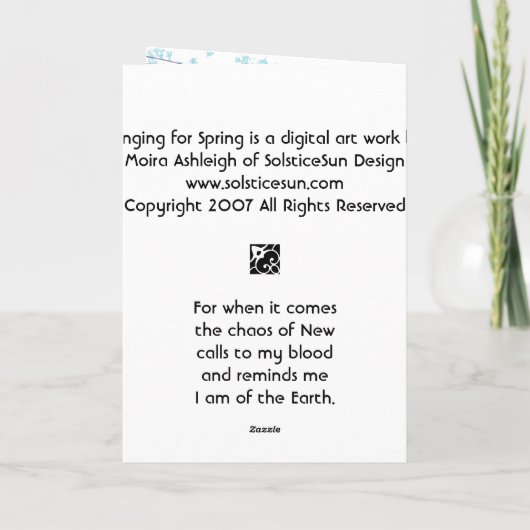 春 カード (裏面)