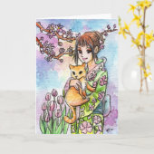 春 カード (黄色い花)