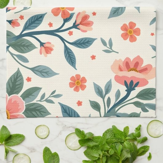 春 キッチンタオル (折り畳み)