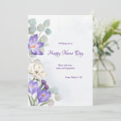 春・クロカス・ネーム・デイ・グリーティング・カード シーズンカード (スタンド正面)