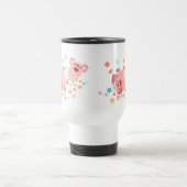 春・コミューターマグで2匹のかわいいマンガ豚 トラベルマグ (中央)