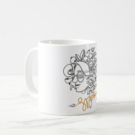 春 コーヒーマグカップ (正面左)