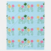 春&サマーフローラカスタマイズガール フリースブランケット (正面)