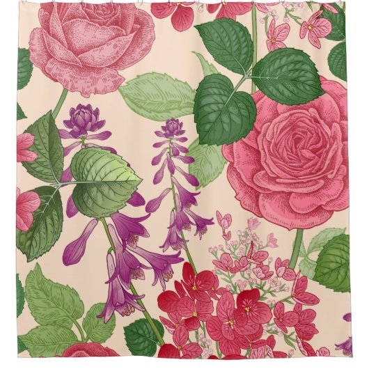 春 シャワーカーテン (正面)