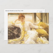 春（シーサイド）: James Tissot著、ヴィンテージポートレート ポストカード (正面/裏面)