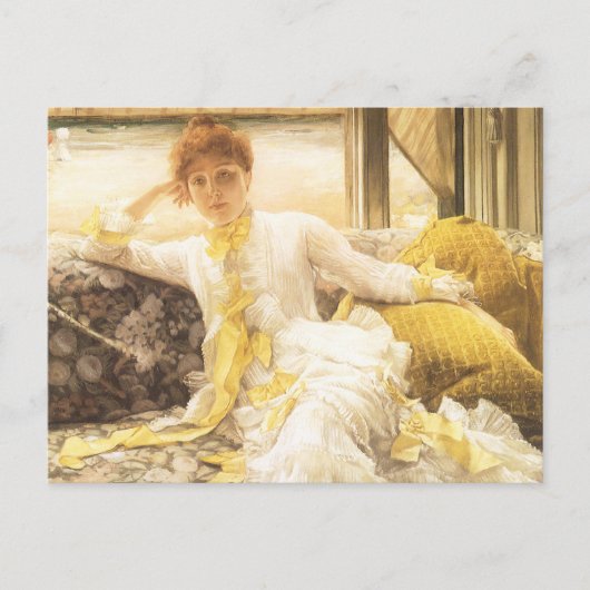 春（シーサイド）: James Tissot著、ヴィンテージポートレート ポストカード (正面)