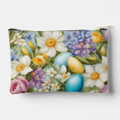 春。スイセン、ヒアシンス、チューリップ、イースターエッグ アクセサリーポーチ (裏面)