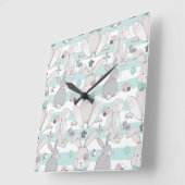 春 スクエア壁時計 (傾斜)