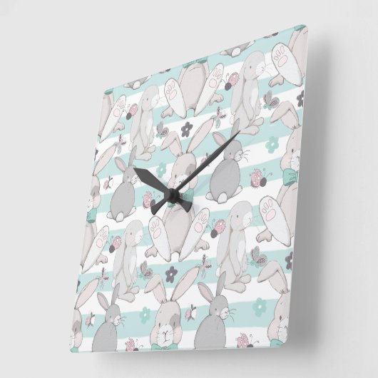 春 スクエア壁時計 (傾斜)