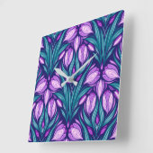 春 スクエア壁時計 (傾斜)