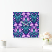 春 スクエア壁時計 (ホーム)