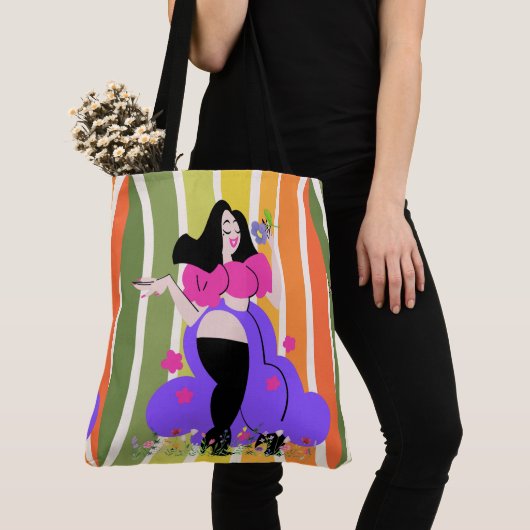 春、スタイル トートバッグ (クローズアップ)