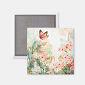 春、パステルの水彩画、人工知能(AI)によって生成された マグネット (正面/裏面)