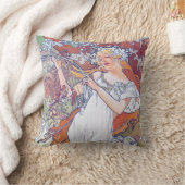 春（フォーシーズンズ）、アルフォンスミュシャ クッション (ブランケット)