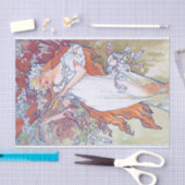 春(フォーシーズンズ)、アルフォンスミュシャ 薄葉紙 (クラフト)