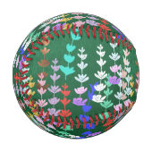 春,フローラ,モダンパターン,幸せ,カラフル,おもしろい,e 野球ボール (正面左)