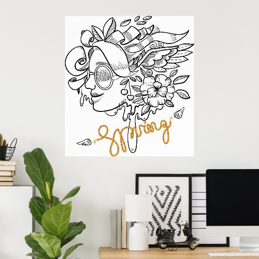 春 ポスター (ホームオフィス)