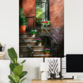 春 – ポーチ – ホボケイン春 ポスター (ホームオフィス)