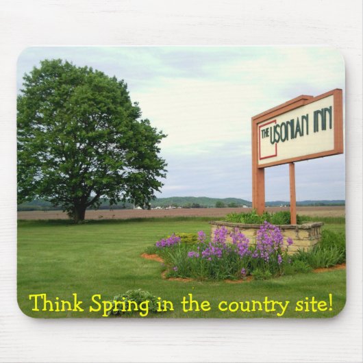 春-マウスパッド--を考えて下さい マウスパッド (正面)