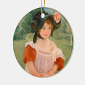 春：マーゴが庭に立つ |メアリー・カッサット セラミックオーナメント (左)
