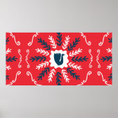 春、メリークリスマスフォークドゥードルアートスクエア ポスター (正面)