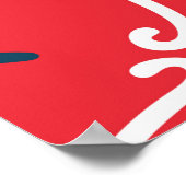 春、メリークリスマスフォークドゥードルアートスクエア ポスター (角)