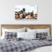 春 – 北極キツネ キャンバスプリント (インサイチュ (寝室))