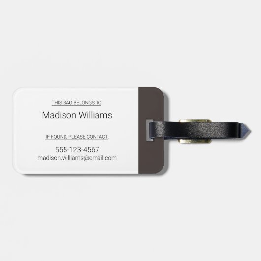 春 – 北極キツネ ラゲッジタグ (裏面横)