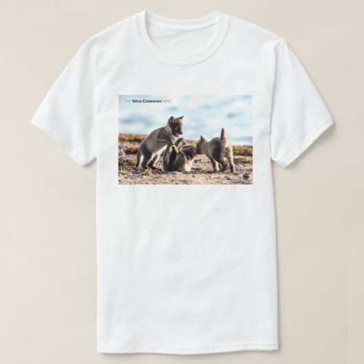 春 – 北極キツネ Tシャツ (デザイン正面)