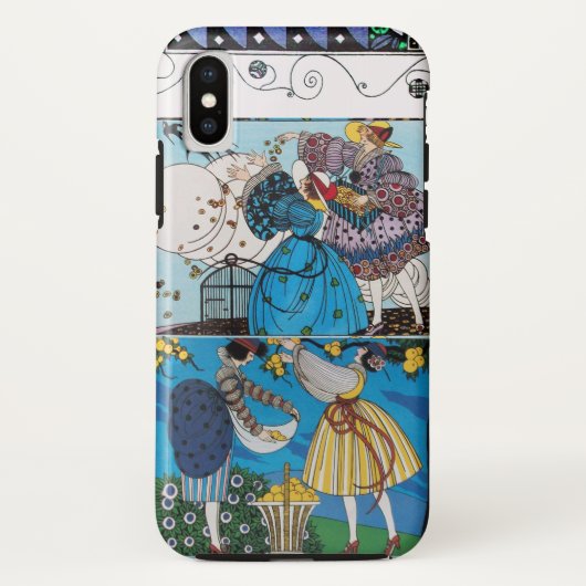 春、夏アールデコ女性美しいファッション Case-Mate iPhoneケース (裏面)