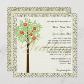 春、夏結婚式招待状。 招待状 (正面/裏面)