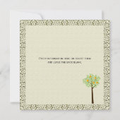 春、夏結婚式招待状。 招待状 (裏面)