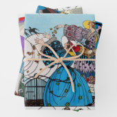 春,夏,秋のアールデコ美しいファッション ラッピングペーパーシート (インサイチュ)