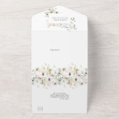 春 夏 花 ワイルドフラワーズ 葉 茎 | オールインワン招待状 (外側)