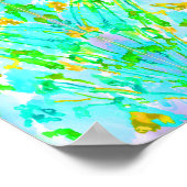 "春"抽象芸術水彩画ポスタープリント ポスター (角)