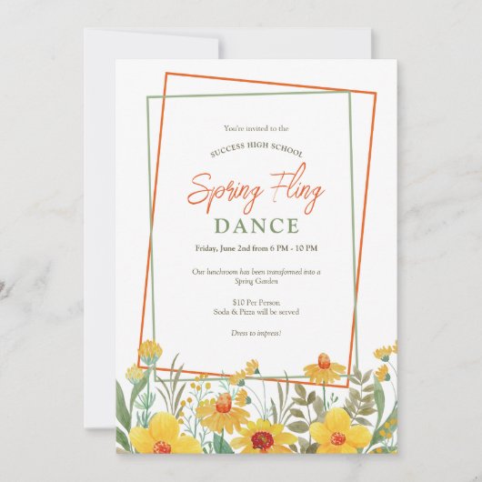 春 招待状 (正面)