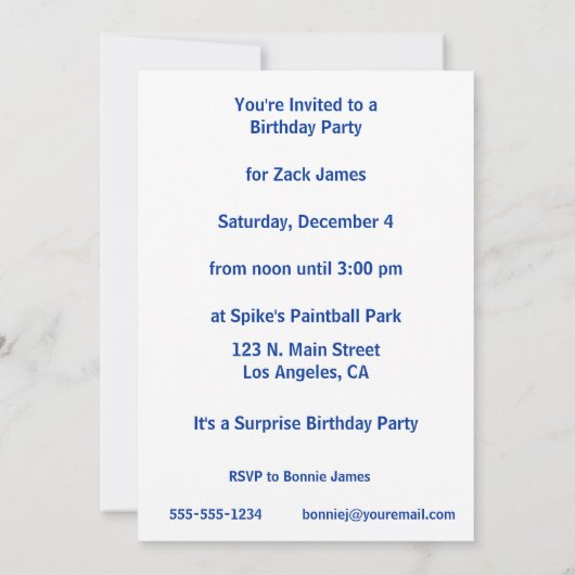 春 招待状 (裏面)