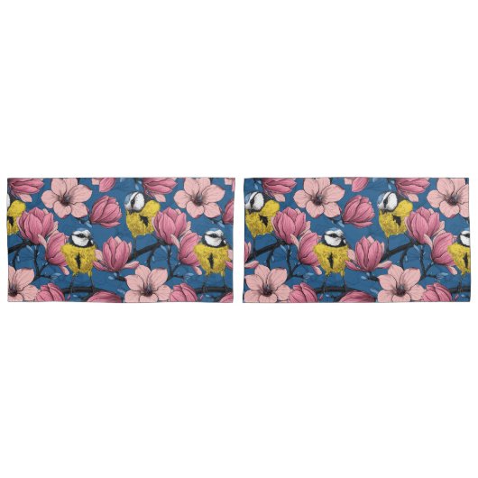 春 枕カバー (正面-セット)