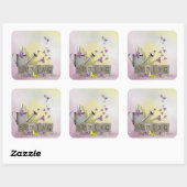 春- 「水の缶と春のシンボルや象徴」 スクエアシール (シート)